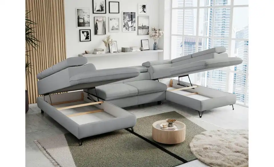 Wohnlandschaft Hellgrau Peter, Funktionsansicht