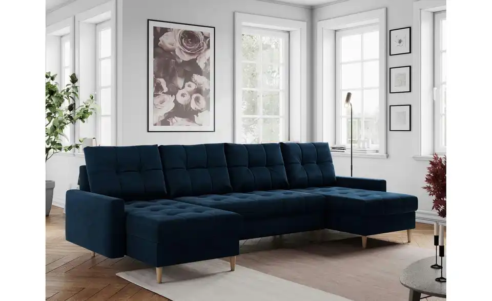 Wohnlandschaft Dunkelblau, in Wohnsituation