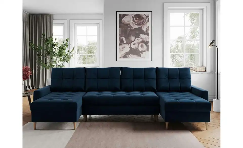 Wohnlandschaft Dunkelblau, in Wohnsituation