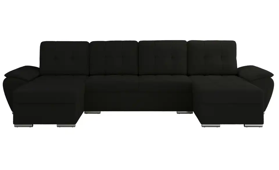 Wohnlandschaft Schwarz, Frontansicht