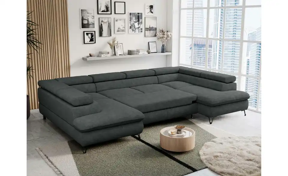 Wohnlandschaft Dunkelgrau Peter, in Wohnsituation