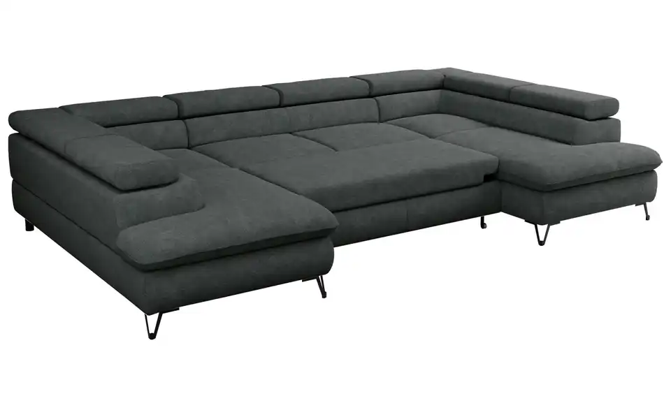 Wohnlandschaft Dunkelgrau Peter, Detailansicht