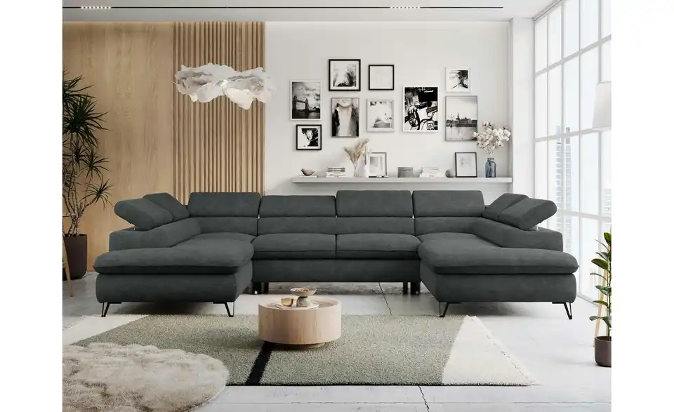 Wohnlandschaft Dunkelgrau Peter, in Wohnsituation