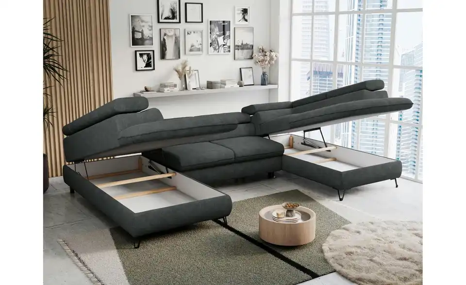 Wohnlandschaft Dunkelgrau Peter, Funktionsansicht