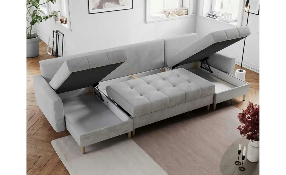 Wohnlandschaft Hellgrau, Funktionsansicht