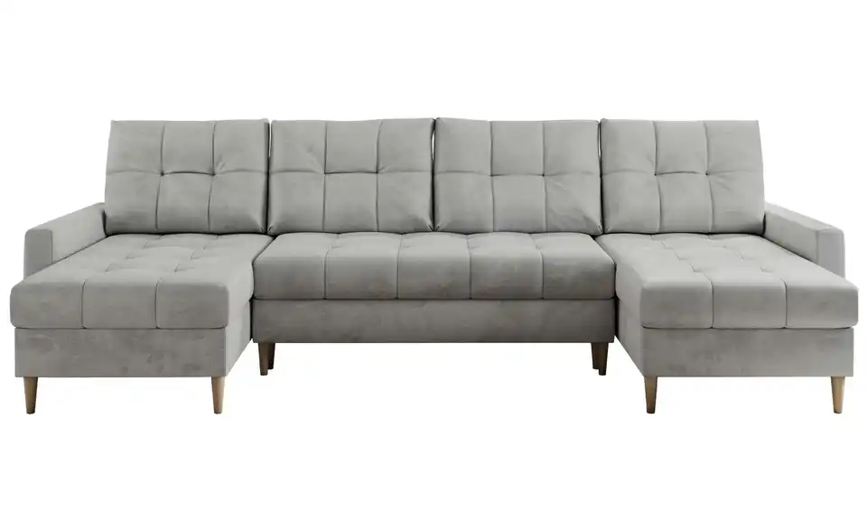 Wohnlandschaft Hellgrau, Frontansicht