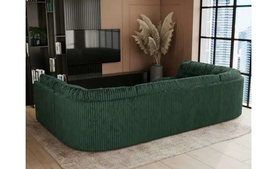 Wohnlandschaft Grün, Rückansicht