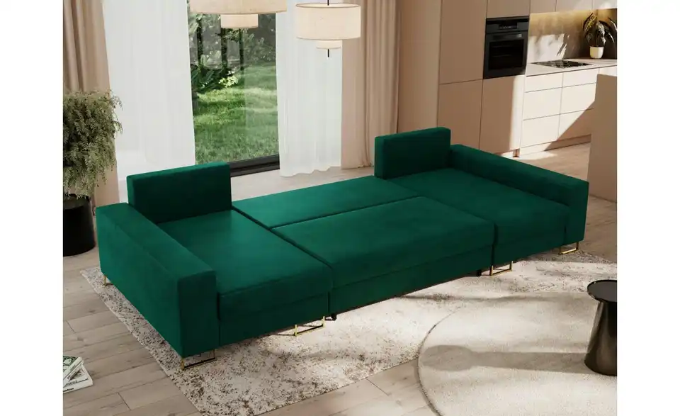 Wohnlandschaft Dunkelgrün, in Wohnsituation