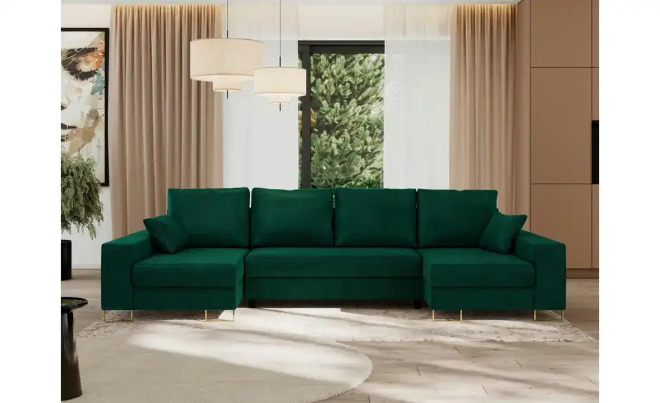 Wohnlandschaft Dunkelgrün, in Wohnsituation