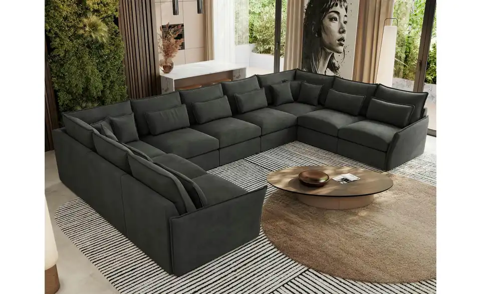 Wohnlandschaft Graphit, in Wohnsituation