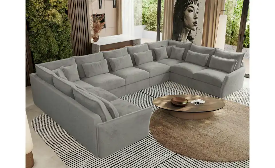 Wohnlandschaft Silbergrau, in Wohnsituation