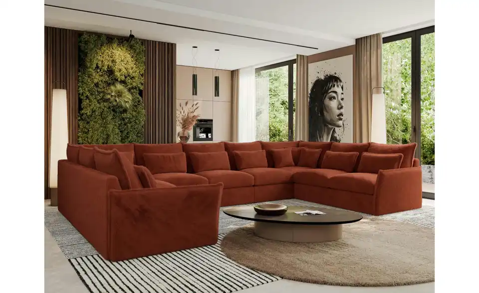 Wohnlandschaft Orange, in Wohnsituation