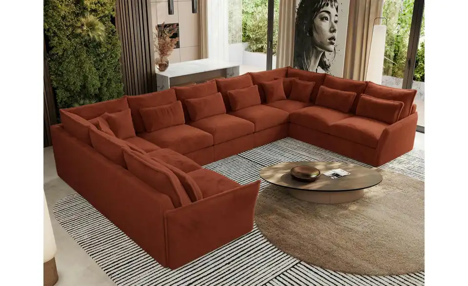 Wohnlandschaft Orange, in Wohnsituation