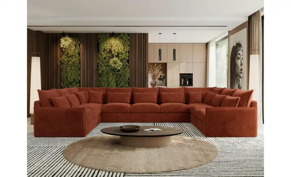 Wohnlandschaft Orange, in Wohnsituation