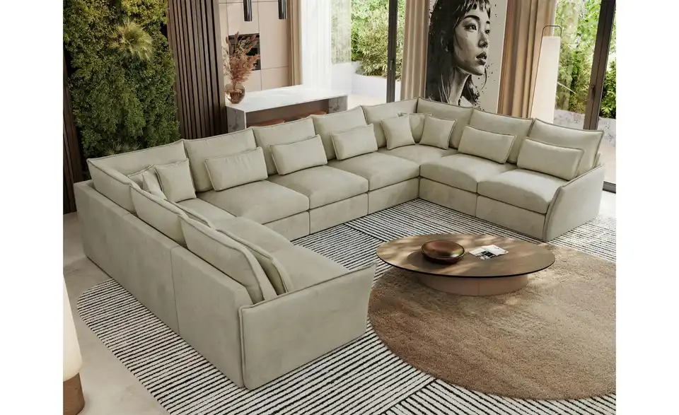 Wohnlandschaft Beige, in Wohnsituation