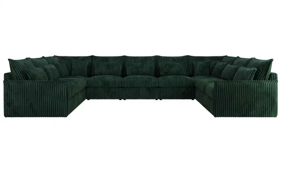 Wohnlandschaft Grün, Frontansicht