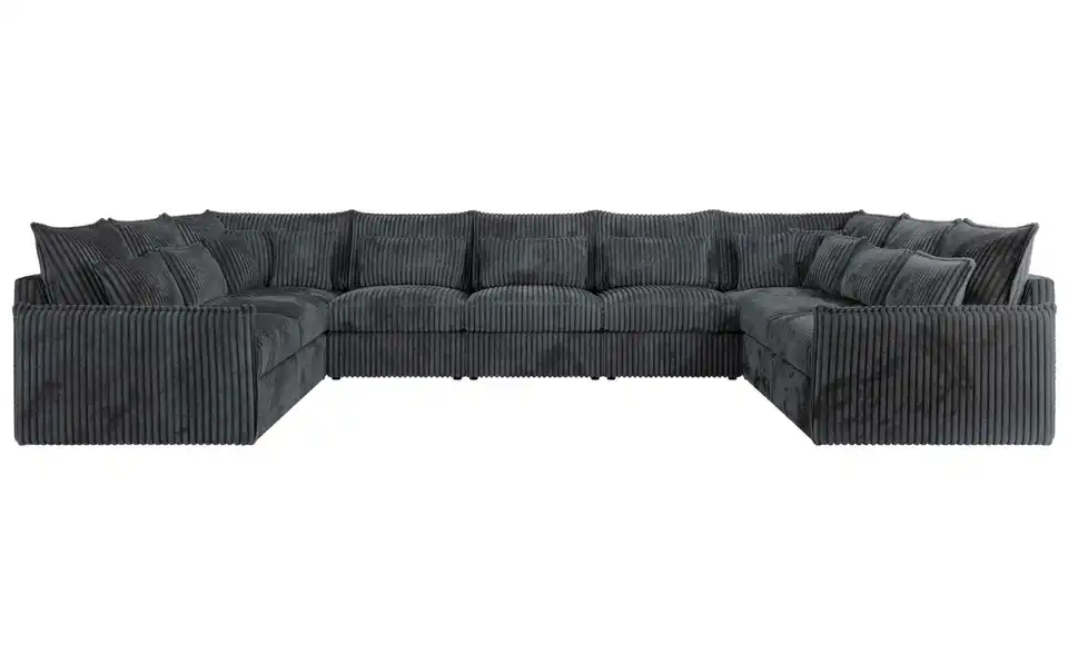 Wohnlandschaft Lavagrau, Frontansicht