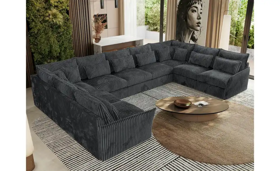 Wohnlandschaft Lavagrau, in Wohnsituation