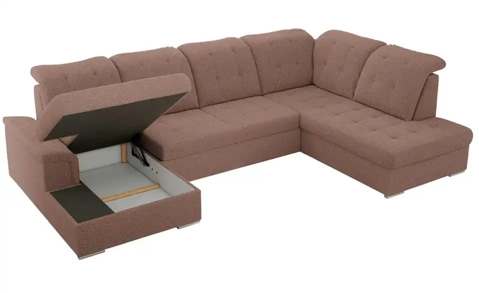 Wohnlandschaft Madrito mit Schlaffunktion, geöffnet