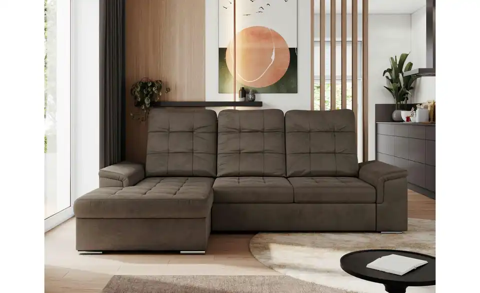 Ecksofa Madrito mit Schlaffunktion, in Wohnsituation