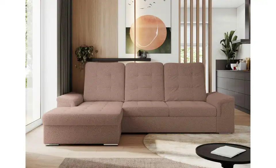 Ecksofa Madrito mit Schlaffunktion, in Wohnsituation