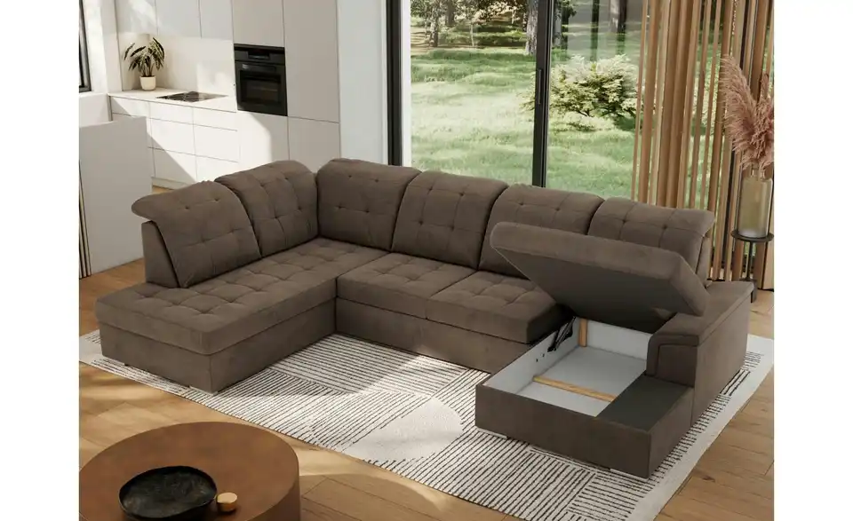 Wohnlandschaft Madrito mit Schlaffunktion, Funktionsansicht