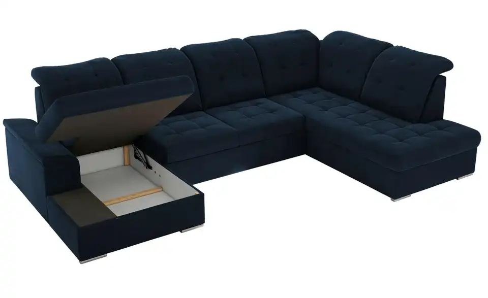 Wohnlandschaft Madrito mit Schlaffunktion, geöffnet