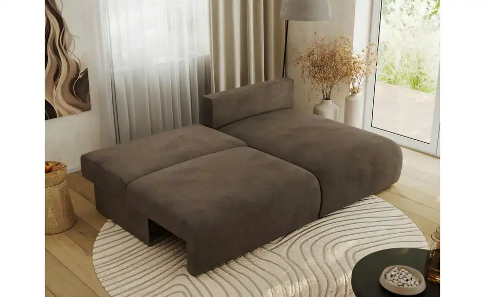 Ecksofa Vivo mit Schlaffunktion, in Wohnsituation