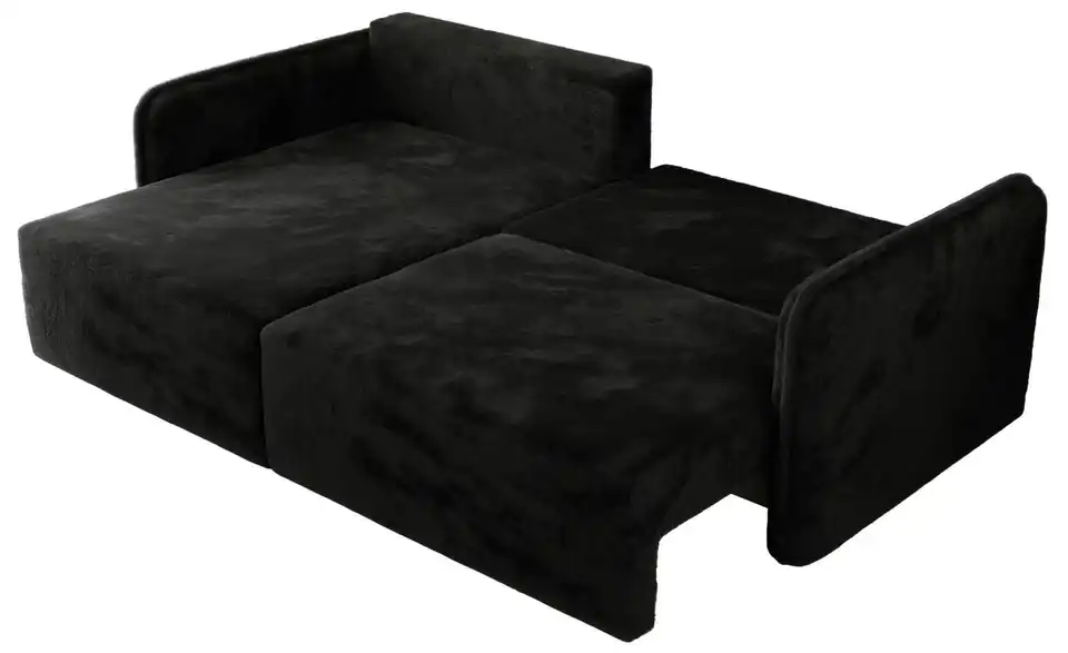 Ecksofa Schwarz, Detailansicht