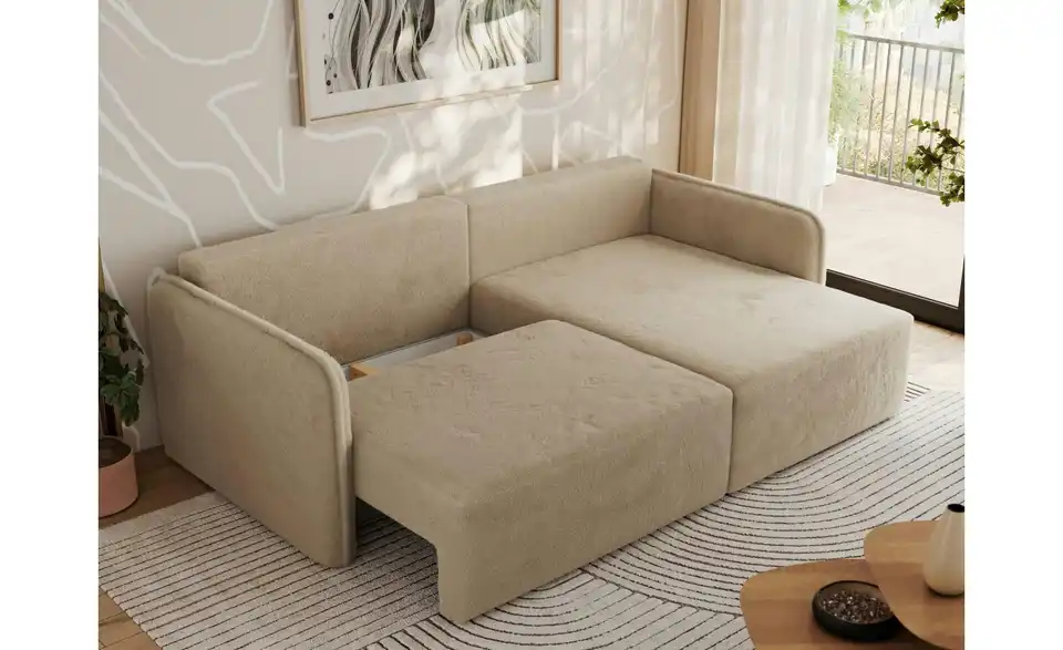 Ecksofa Beige, Funktionsansicht
