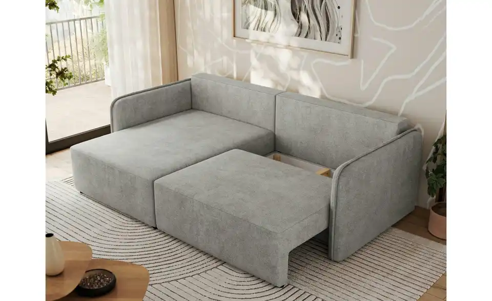 Ecksofa Hellgrau, Funktionsansicht