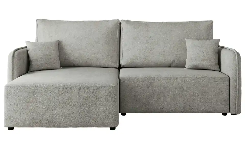 Ecksofa Hellgrau, Frontansicht