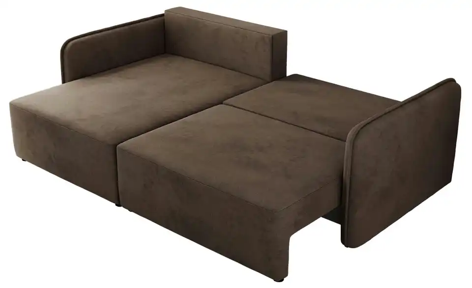 Ecksofa Braun, Detailansicht