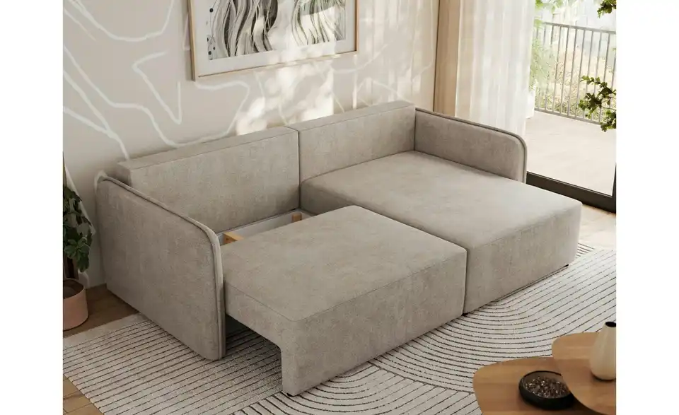 Ecksofa Beige, Funktionsansicht
