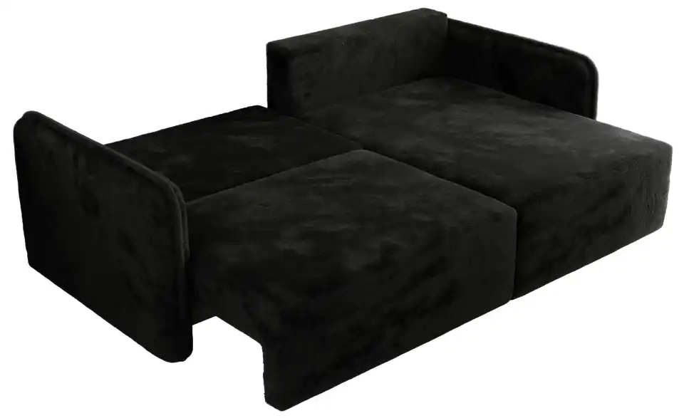 Ecksofa Schwarz, Detailansicht