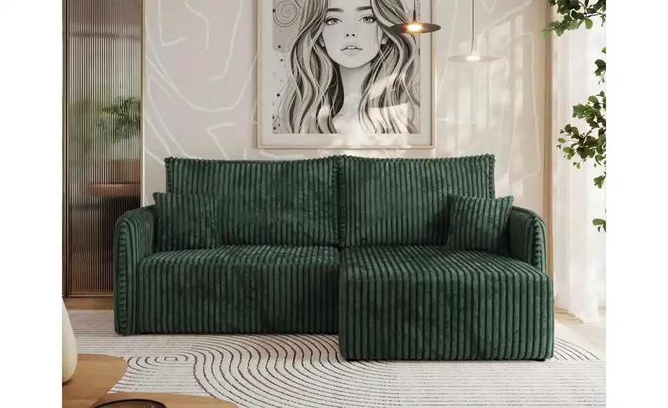 Ecksofa Grün, in Wohnsituation