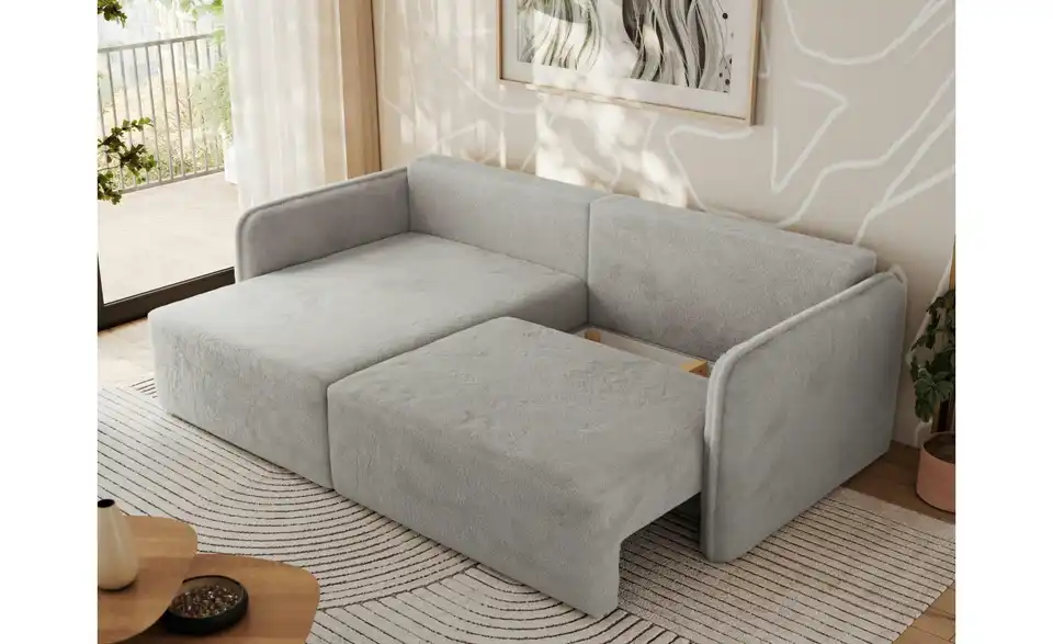 Ecksofa Hellgrau, Funktionsansicht