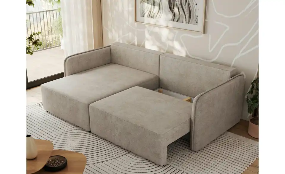 Ecksofa Beige, Funktionsansicht
