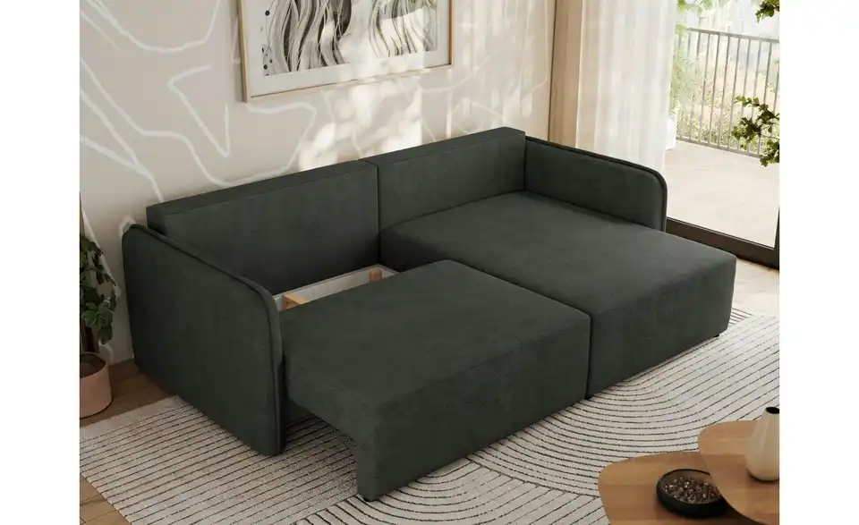 Ecksofa Dunkelgrau, Funktionsansicht