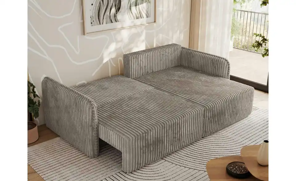 Ecksofa Hellbraun, in Wohnsituation