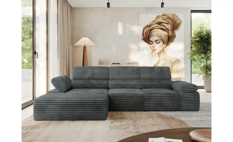 Ecksofa, in Wohnsituation