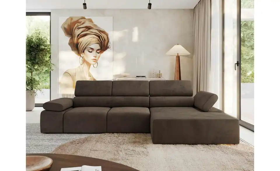 Ecksofa, in Wohnsituation