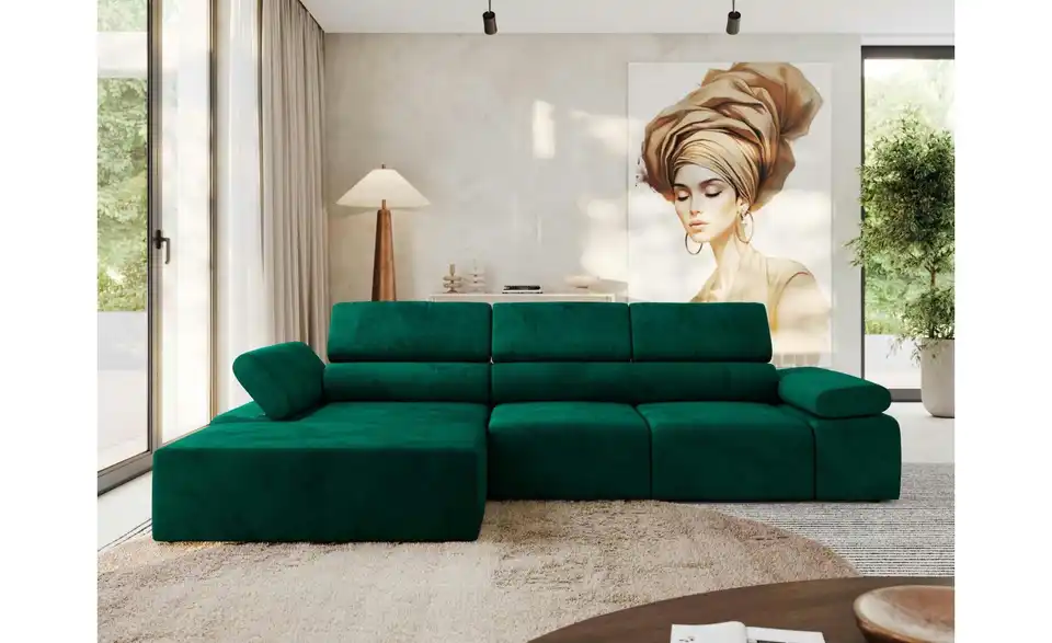 Ecksofa, in Wohnsituation