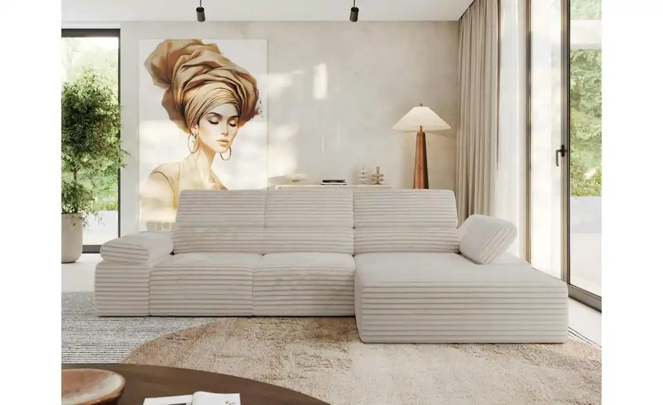 Ecksofa, in Wohnsituation