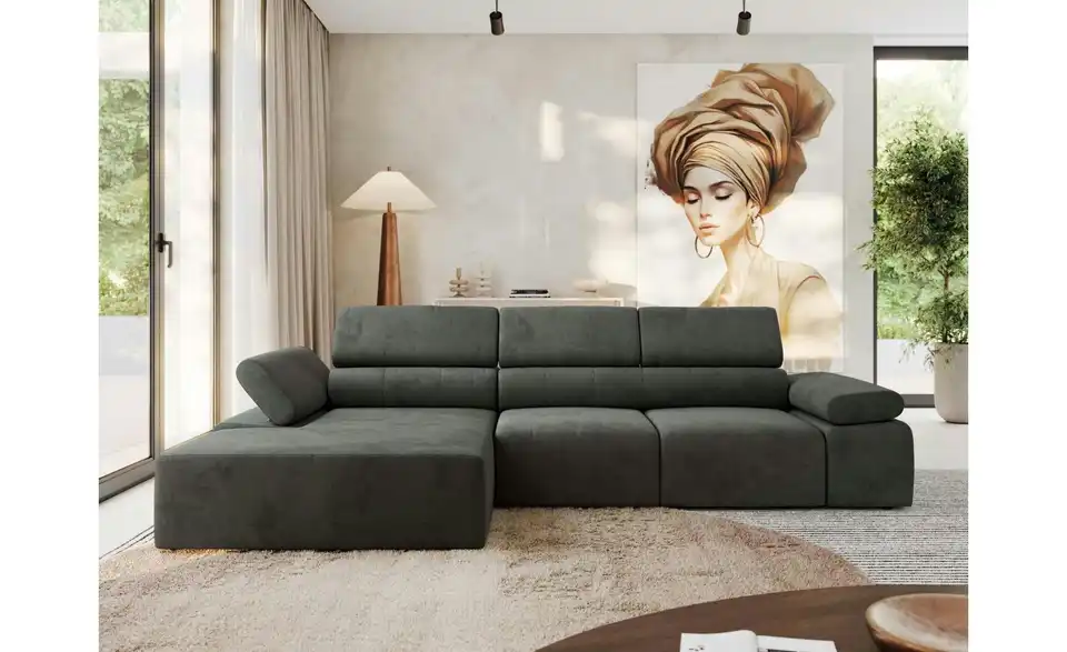 Ecksofa, in Wohnsituation