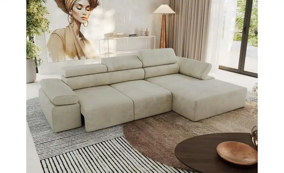 Ecksofa, in Wohnsituation