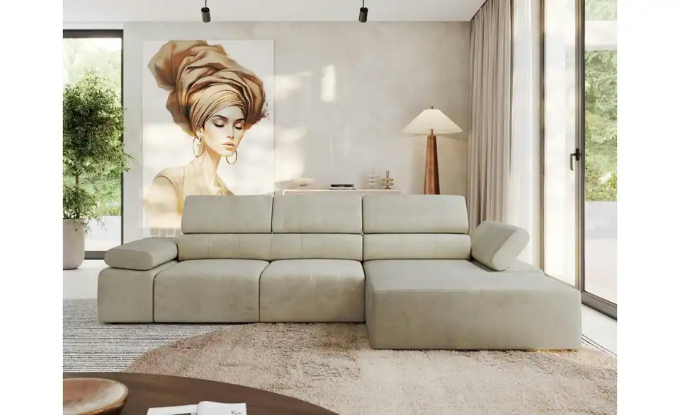 Ecksofa, in Wohnsituation