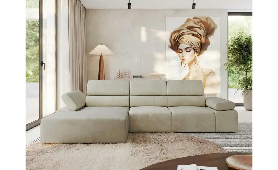 Ecksofa, in Wohnsituation