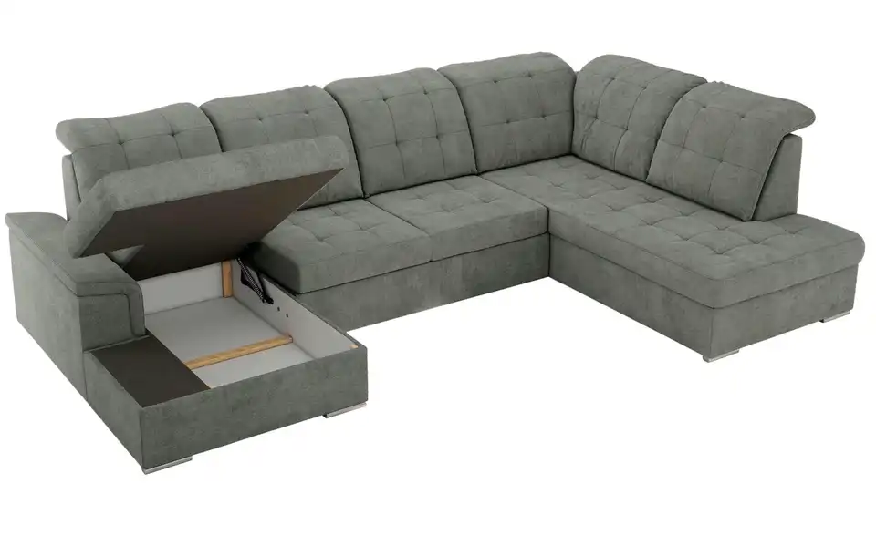 Wohnlandschaft Madrito mit Schlaffunktion, geöffnet