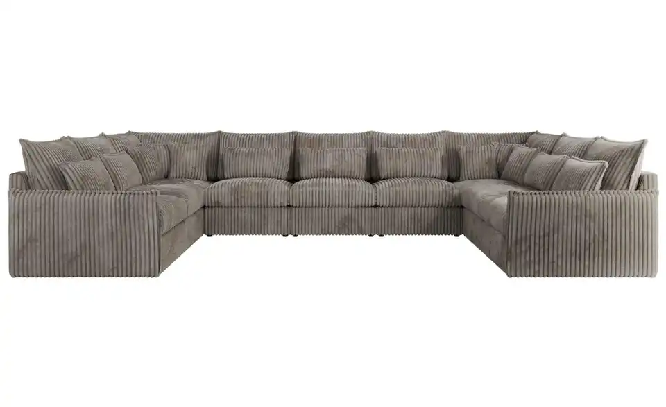 Wohnlandschaft Hellbraun, Frontansicht